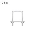 thumbnail image 3 of Unique Bargains Square U-Bolts 2 Sets 47mm Inner Width 80mm Length M8 304 Stainless Steel U Clamp Bolt, 3 of 5
