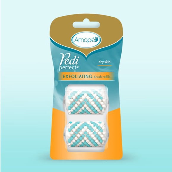 Amope Pedi Perfect Brosse Exfoliante Électronique pour les Pieds Recharges, Obtenez de Beaux Pieds Que Vous Aimeriez Montrer, 2 Recharges