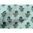 thumbnail image 4 of oneOone Cotton Poplin Fabric Leaves & Floral Block Printed Fabric 1 Yard 56 Inch Wide, 4 of 5