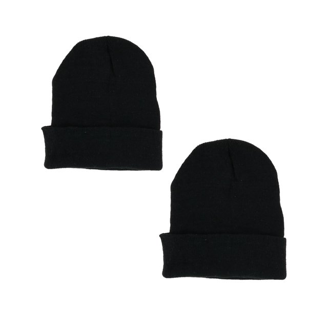 Polar Extreme Basic Winter Beanie Cuff Cap (2 Pack) (Men's)