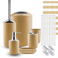 thumbnail image 1 of Clara Clark Bathroom Accessory Set, Gold Bathroom Décor with Toothbrush Holder Set, Bathroom Curtains Shower Set, 1 of 7