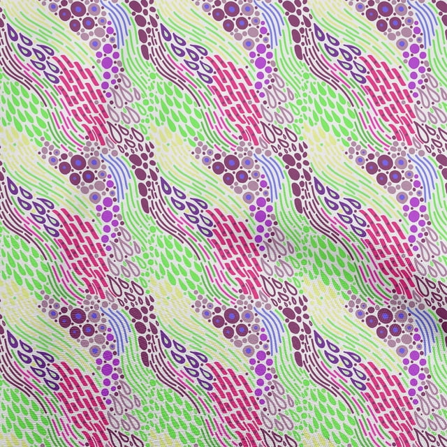 oneOone Cotton Poplin Pink Fabric Abstract Geometric Sewing Craft Projects Fabric Prints by Yard 42 Inch Wide