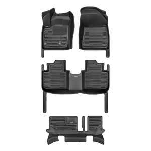 TuxMat - For Mitsubishi Outlander 2022-2027 Models - Custom Car Mats - Maximum Coverage, All Weather, Laser Measured - This Full Set Includes 1st, 2nd and 3rd Rows