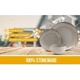 thumbnail image 4 of Safdie & Co. Utopia 12 Piece Dinnerware Set, Service for 4, Fiesta Dinnerware, Home Trends and Home Food Network Essentials, Stoneware Dinner Plates, Grey, 4 of 8