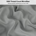 thumbnail image 3 of Lirex Queen Pillowcases, 2-Pack Gray Microfiber Pillow Cover Set, 1800 Thread Count, Soft Durable, 3 of 6