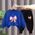 thumbnail image 3 of Pisexur Ensemble 2 Pcs pour Bébé Filles Garçons Automne Hiver Mode Décontractée Polaire Manches Longues Col Rond Chandails en Molleton et Pantalons Vêtements de Détente Imprimé Mignon Ensemble de Survêtement pour Enfants 3-8 Ans, 3 of 4