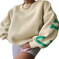 thumbnail image 2 of Women Loose Pullover Sweatshirts Letter Thickened Long Sleeve Tops, 2 of 7