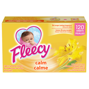 Fleecy Aroma Therapy Calm Dryer Sheets, Vanilla and Honey Lotus, 120 Sheets