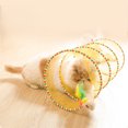 thumbnail image 4 of Pet Cat S-type Foldable Tunnel Toy with Feather Pet Interactive Toy Kitten Accessories for Indoor Cats, 4 of 8