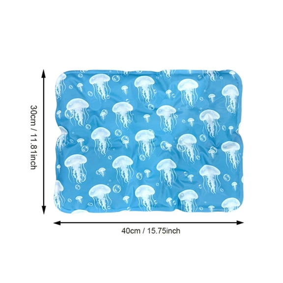 Tapis Rafraîchissant pour Animaux 12x16 Po pour Petits Chiens et Chats, Coussin Rafraîchissant Épais Pliable Activé par Pression avec Housse Imperméable, Tapis de Lit Auto-Rafraîchissant Non Toxique