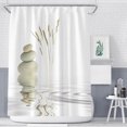 thumbnail image 4 of Cross Border Zen Stone Wild Grass Water Pattern Shower Curtain suit Bathroom Shower Curtain Digital Printing Polyester Waterproof Shower Curtain with Hook, 4 of 6