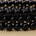 thumbnail image 4 of Bracelet Extensible Unisexe en Perles Rondes de 8 mm en Agate Noire Naturelle de Qualité AA 7 Pouces, 4 of 5