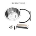 thumbnail image 3 of Maytalsory Reduce Spills And Mess Disassembled Pet Bowl Silver With Convenient 13CM 1Set, 3 of 6
