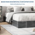 thumbnail image 4 of Modern Floor-Standing Platform Bed Frame, Wooden Bed Frame Without Headboard, Solid Wood Slat Foundation, No Box Spring Needed, Easy Assembly, for Bedroom, Dorm, Small Spaces, 4 of 5