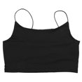 thumbnail image 3 of FOCUSNORM Women Sling Top Solid Color Crop Low Chest Sexy Bodycon Top Clothes, 3 of 5