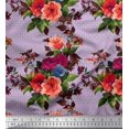 thumbnail image 1 of Soimoi Rayon Fabric Geometric,Leaves & Peony Floral Printed Fabric 1 Yard 42 Inch Wide, 1 of 3