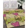 thumbnail image 3 of Ahgly Company Tapis d'Intérieur Lavable en Machine Carré Transitionnel Marron Sienne, 4 Pieds Carré, 3 of 7
