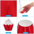 thumbnail image 3 of Uxcell Cupcake Wrappers Paper, 50 Pack Baking Cups Decoration for Anniversary Birthday Weddings, Light Gold Reflective Red, 3 of 6