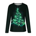 thumbnail image 4 of Jienlioq T-Shirts de Noël Grande Taille Mode pour Femmes à Col Rond à Manches Longues Imprimé Décontracté T-Shirt Blouse Hauts, 4 of 5