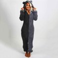 thumbnail image 4 of Combinaison Short Femme à Manches Longues à Capuche Pyjama Combinaison Décontractée d'Hiver Chaude Combinaison de Nuit Femme Combinaison en Liquidation, 4 of 7