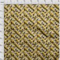 thumbnail image 4 of oneOone Silk Tabby Yellow Fabric Abstract Fabric For Sewing Printed Craft Fabric By The Yard 42 Inch Wide, 4 of 4
