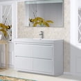 thumbnail image 1 of Vanity Art 48 Inches Single Sink Floor Mounted Bathroom Vanity Set 2 Drawers Storage Cabinet with White Engineered Top Undermount Rectangle Sink, 1 of 8