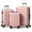 Rose, variant on Ktaxon Luggage 3 Piece Set,Suitcase Set with 360° Spinner Wheels Hardside Lightweight Luggage 20in24in28in, White