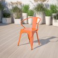 thumbnail image 4 of Orange Metal Indoor-Outdoor Chair with Arms, 4 of 8