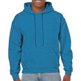 thumbnail image 1 of Gildan Mens Heavy Blend Hooded Sweatshirt, S, Antique Sapphire, 1 of 2