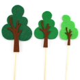 thumbnail image 1 of Coxeer Cake Topper Set Felt Plant Cute Cake Pick Cupcake Decoration Stick for Birthday, 1 of 10