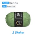 thumbnail image 2 of Unique Bargains Fil Acrylique Vert Olive, Lot de 2 Écheveaux de 50 g, 2 of 7