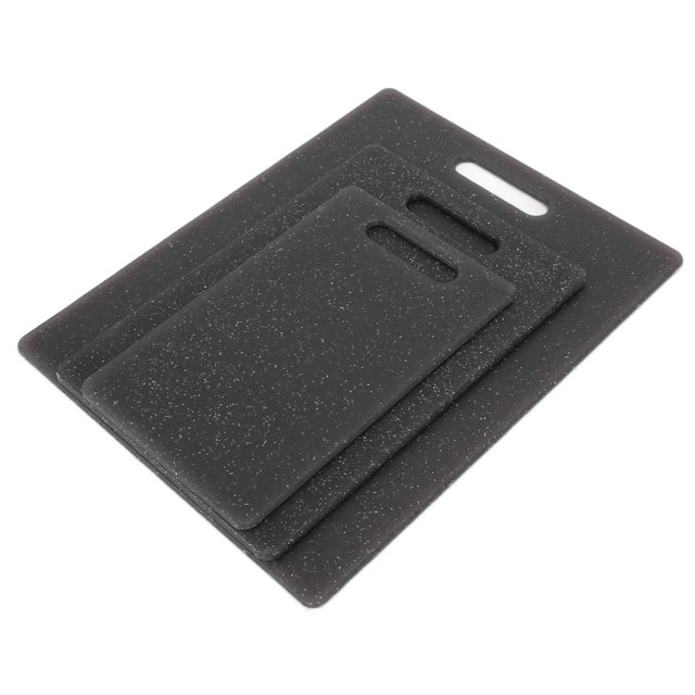 Cutting Board Kit, Plastic Chopping Board Double-Sided Imitation Marble Pattern Dishwasher Safe For Restaurant For Home For Kitchen Black