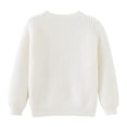 thumbnail image 1 of RXIRUCGD Chandail à Col Rond Chaud à Manches Longues pour Filles Bébés Enfants (Blanc, Taille: 2 Ans), 1 of 6