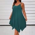 thumbnail image 1 of Ounisa Robe Camisole Midi Fluide Sans Manches à Encolure Dégagée et Ourlet Asymétrique pour Femme Grande Taille, 1 of 8