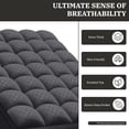 thumbnail image 2 of Mattress Topper, Extra Thick, Plush Quilted Pad With 8-21 Inch Deep Pockets, Overfilled With Breathable Polyester, Mattress Protector- Machine Washable, Mattress Topper Clearance, 2 of 6
