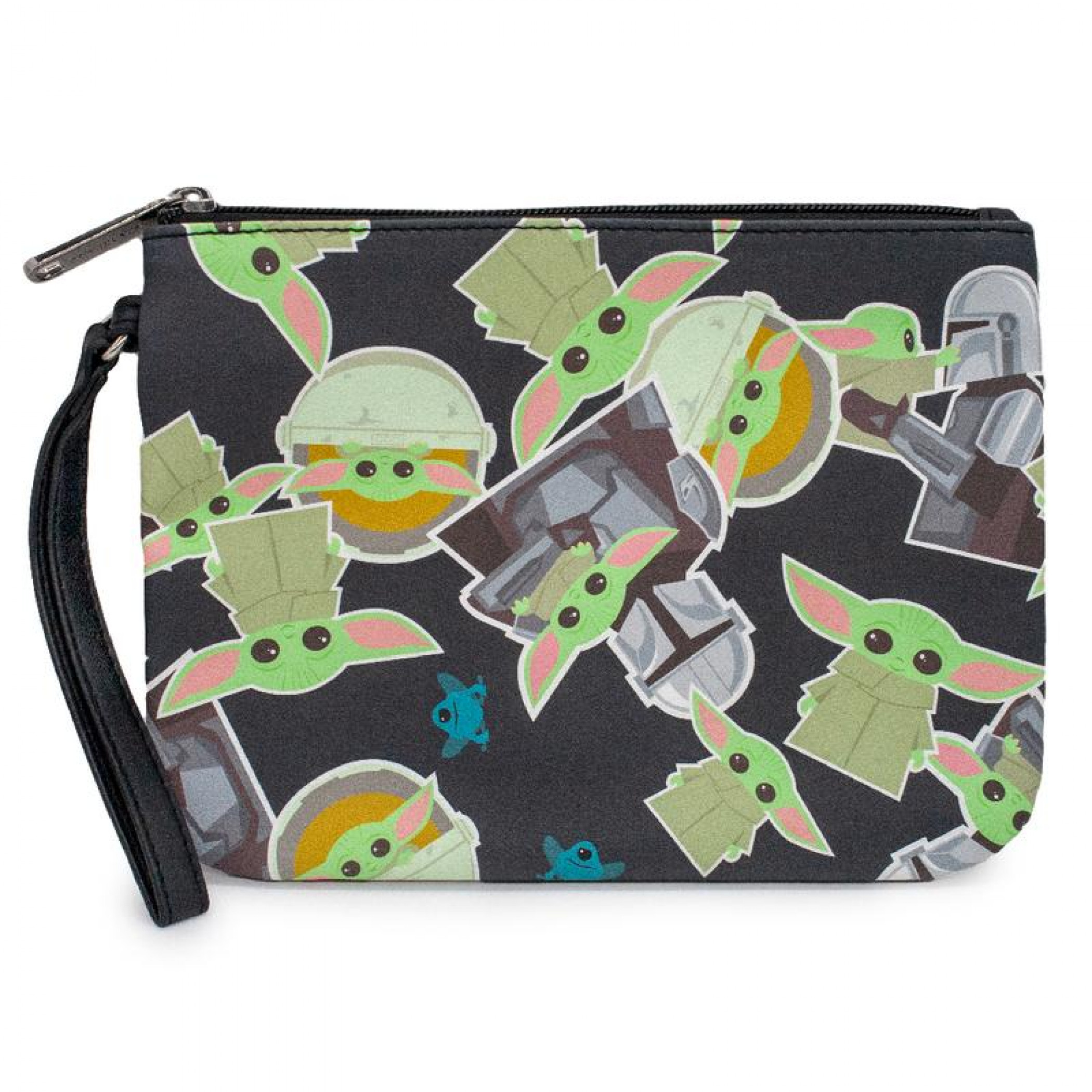 Star Wars The Mandalorian Grogu  and  Mando AOP Pocket Wristlet