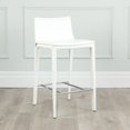thumbnail image 1 of Hilton Tabouret de Comptoir Moderne Enveloppé de Cuir avec Cadre en Acier, 1 of 4