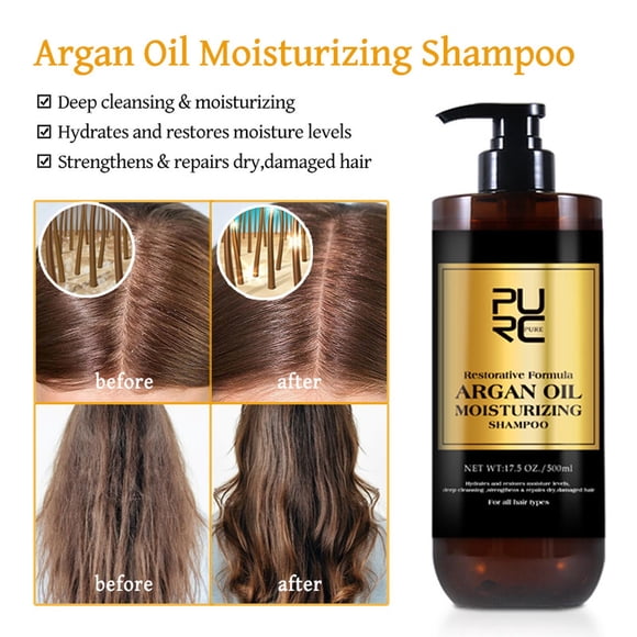 Pompotops Beauty Products Clearance,Women Beauty Gifts,Moroccan Argan Oil Shampoo and Conditioner Set with Hair Mask Hair Oil and Serum for Nourishment and Repair 500ml