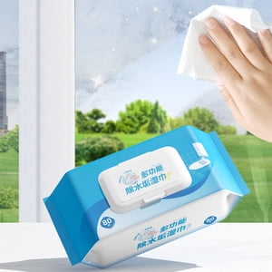 Wipes de suppression de la tache de cuisine 80pcs Pas de lavage Nettoyage Wipes Stain Enlèvement Oil Disheswashing Gamme Wipes Nettoyage des hottes 1ml