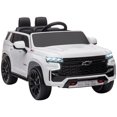 thumbnail image 1 of Aosom 12V Licensed Chevrolet TAHOE Ride on Car, Toddler Electric Car White, 1 of 9