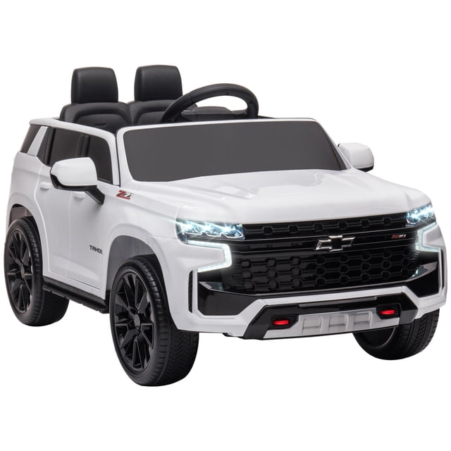 Aosom 12V Licensed Chevrolet TAHOE Ride on Car, Toddler Electric Car White