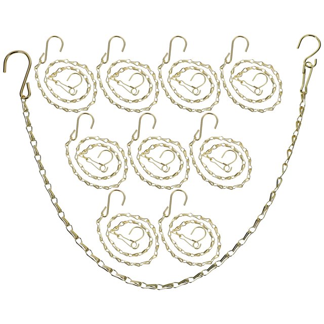 10Pcs Flower Basket Hanging Chain Birdcage Hanging Chain Single Hook Chain Planter Chain