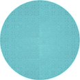 thumbnail image 1 of Ahgly Tapis Rond Lavable en Machine Intérieur Transitionnel Turquoise Foncé Vert, 3 Pieds Rond, 1 of 7
