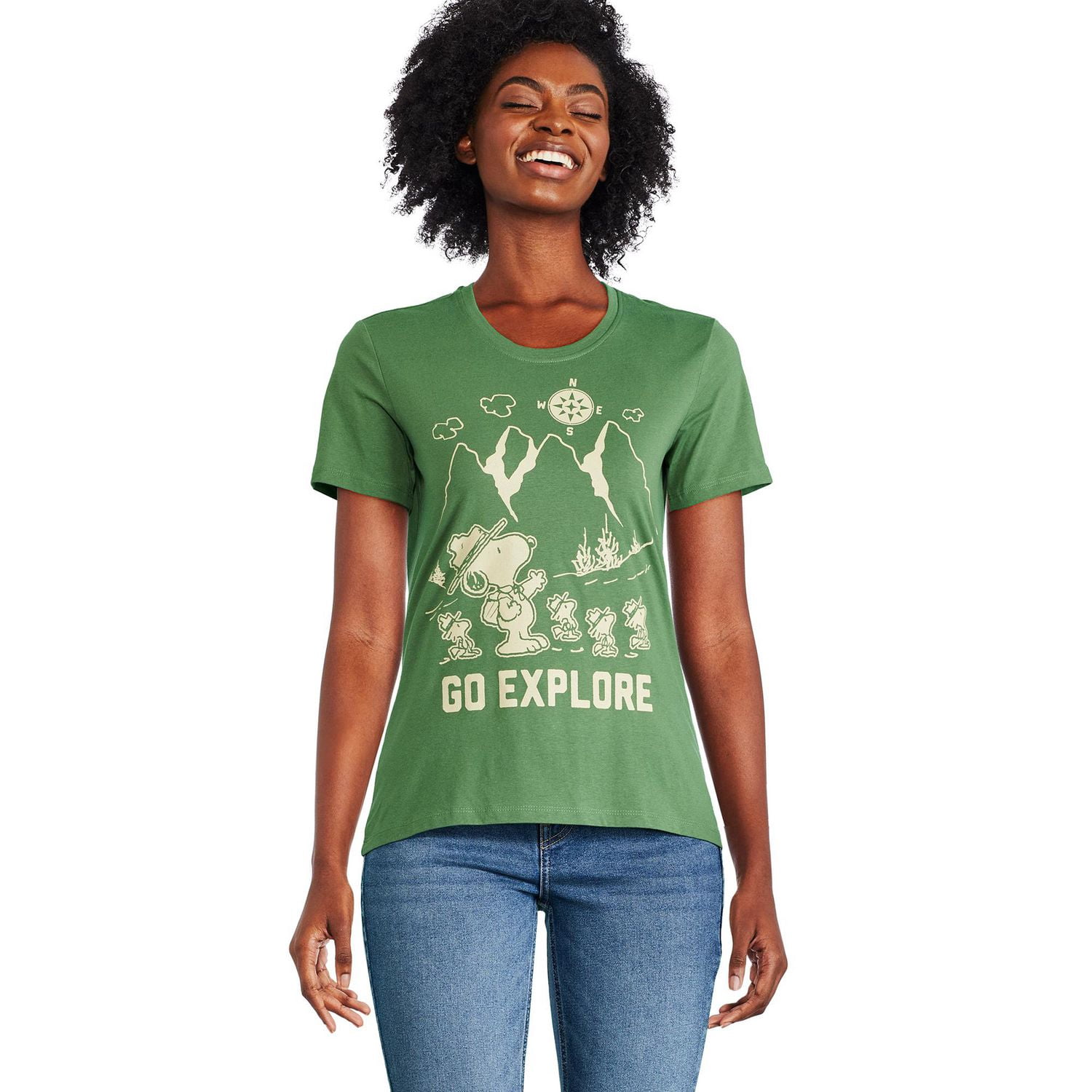 T-shirt avec imprimé graphique Snoopy Peanuts pour femmes