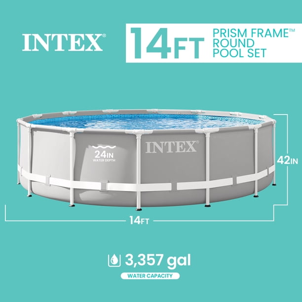 Intex 26719EH 14ft x 42in Prism Frame Above Ground Swimming Pool