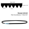 thumbnail image 2 of 2 Pack 440J6 PJ V-Ribbed Belt 6 Ribs 44" Length x 0.55" Width x 0.14" Height, EPDM Rubber Micro V Belt, 2 of 5
