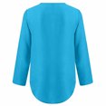 thumbnail image 4 of Chemises à Manches Longues pour Femmes Chemises d'Été à Manches Longues pour Femmes Tunique Décontractée à Fermeture Éclair Col en V Blouse à Manches Roulables Hauts, 4 of 7
