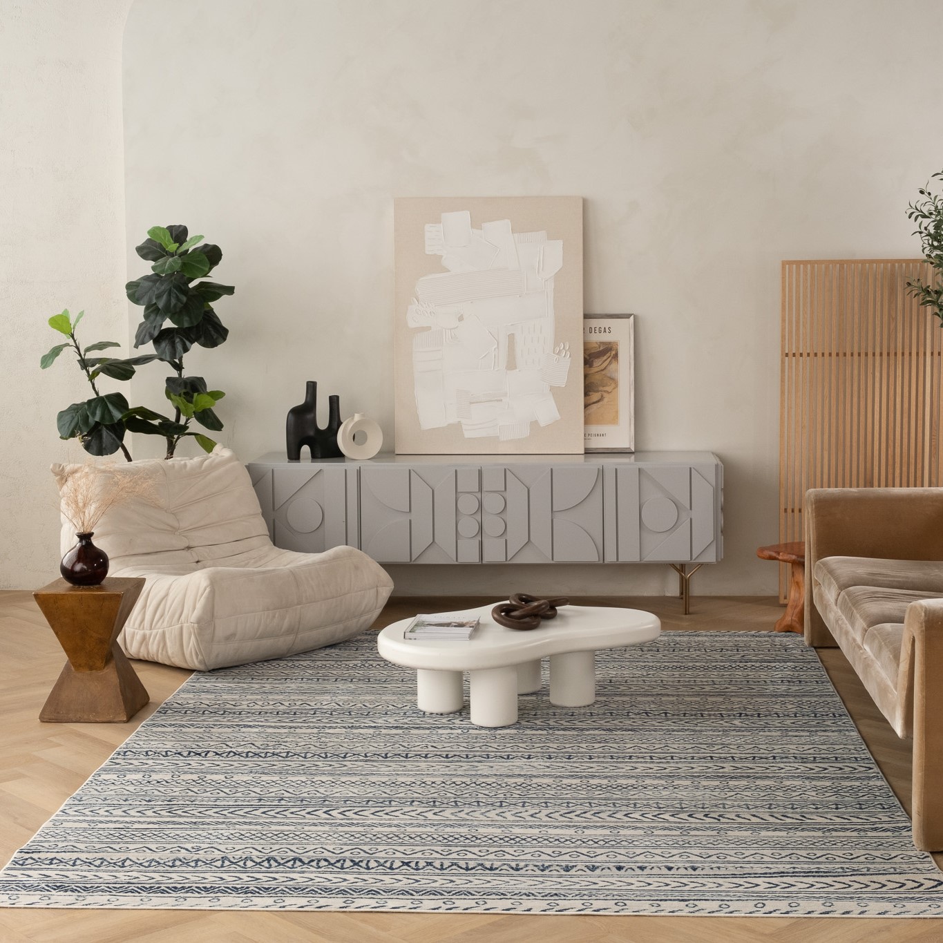 Rug Branch Havana Collection Tapis traditionnel en détresse.