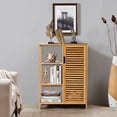 thumbnail image 2 of Giantex Bamboo Bathroom Floor Cabinet, Storage Freestanding Organizer for Kitchen, Hallway, 2 of 8