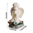 thumbnail image 3 of Wozhuo Solar Powered Resin Cherub Figurine Lamp Decorations Easter Home Decor, 3 of 8